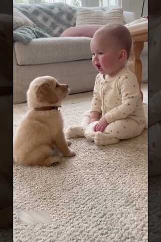 Cutest Baby and Puppy